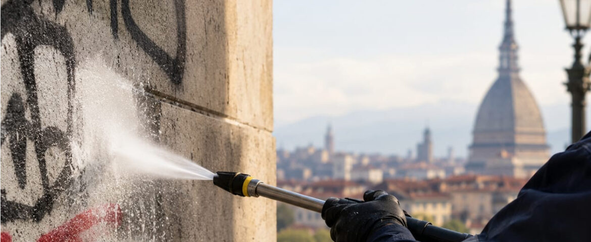 Rimozione graffiti e cancellazione scritte sui muri a Torino